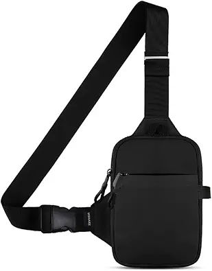 USHAKE Mini Sling Bag for Men Women - Small Crossbody Bag Casual Phone Chest Bag for Hiking Traveling Gifting