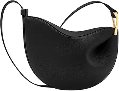 Women Leather Dumpling Bag PU Leather Shoulder Saddle Bag Solid Color Female Daily Commute Bag Adjustable Strap