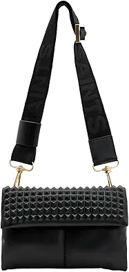 Ezra Stud Crossbody, Black