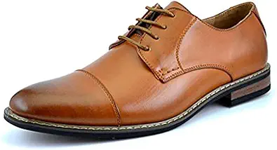 Bruno Moda Italy Prince Men's Classic Modern Oxford Wingtip Lace Dress Shoes