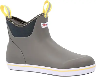 Xtratuf Men's 6 Inch Ankle Deck Boot Gray/Yellow 12