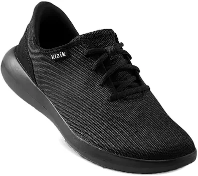 Kizik Madrid Hands Free Mens and Womens Sneakers, Casual Slip On Shoes for Women or Men, Comfortable for Walking, Women's and Men's Fashion Sneakers for Any Occasion - Black/Black, M7 / W8.5