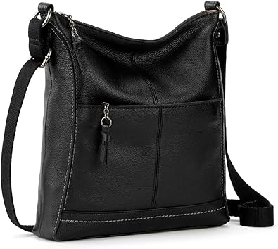 The Sak Lucia Leather Crossbody Purse - Premium Leather Women's Handbag for Everyday & Travel - Cross Body Bag With Zipper