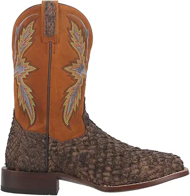 Dan Post Mens Dorsal Embroidered Square Toe Casual Boots Mid Calf - Brown