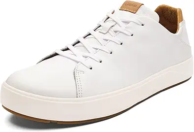 OLUKAI Lae'ahi Li 'ILI Men's Waterproof Leather Sneaker, Versatile & Casual Everyday Shoe, All-Day Comfort & Support, Enhanced Grip & Traction