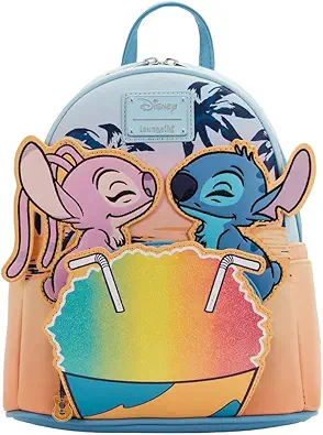 Loungefly Disney Lilo and Stitch Snow Cone Date Night Womens Double Strap Shoulder Bag Purse