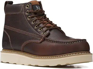 King Rocks Men's Moc Toe Construction Boots Work Shoes