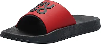 HUGO men's Stacked Logo Slide Sandal
