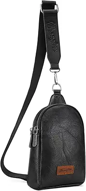 Wrangler Small Crossbody Sling Bags for Women Fanny Packs Chest Bag for Travel Gift