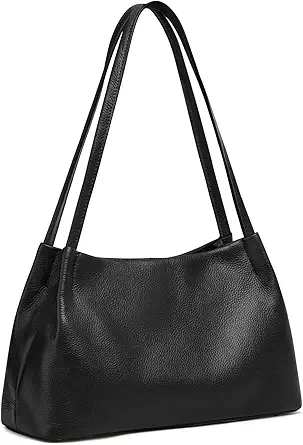 Kattee Leather Purses and Handbags for Women, Soft Genuine Leather Shoulder Hobo Bags with Top Magnetic Snap Closure