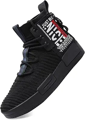 MenÔÇÖs High Top Fashion Sneaker Casual Slip on Walking Shoes for Men