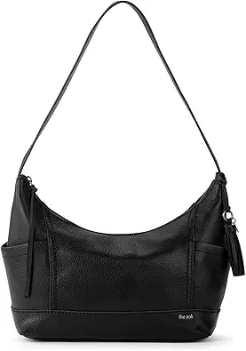 The Sak womens Kendra Hobo Bag in Leather Timeless Elevated Silhouette Soft Supple Handcrafted Sustainably, Black Ii, One Size US