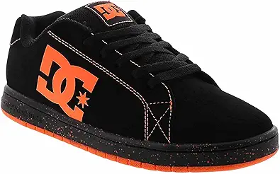 DC Men's Gaveler Low Shoe Skate, Black/Orange, 10.5