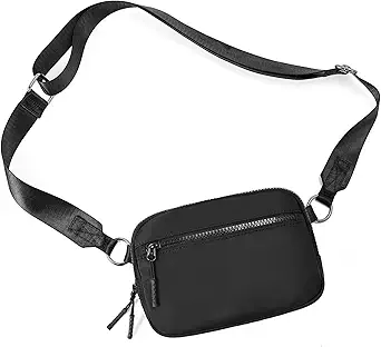 WESTBRONCO Small Crossbody Bags for Women Nylon with Adjustable Strap, Zipper Crossbody Purse, 1L Shoulder Bag for Travel