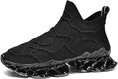 Poramea Mens Slip on Loafers Walking Tennis Shoes Laceless Running Blade Sneakers Mesh Trail Jogging Casual Athletic