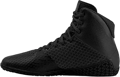 adidas Men's Mat Wizard 4 Wrestling Shoe, Carbon/Metallic/Black, 8
