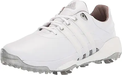 adidas Men's Tour360 22 Golf Shoes, Footwear White/Footwear White/Silver Metallic, 10