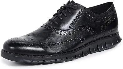 Cole Haan Men's Zerogrand Wing OX Leather Oxford, Closed Hole/Black, 10.5 Medium US