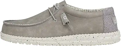 Hey Dude Men's Wally Recycled Leather | MenÔÇÖs Shoes | Men's Lace Up Loafers | Comfortable & Light-Weight