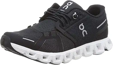 On Men's Cloud 5 Sneakers, Black/White, 9
