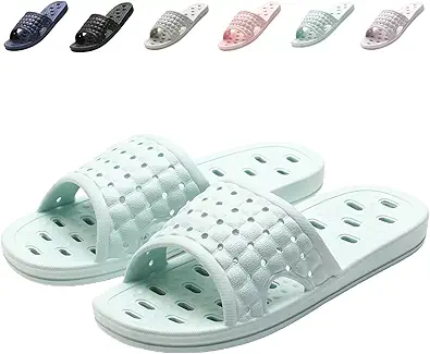 Shower Shoes Quick Dry Non-Slip Bathroom Slippers for Men Women Dorm Home Slides