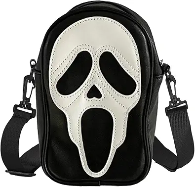 Halloween Pumpkin Crossbody Bag, Pu Leather Novelty Ghost Purse Cute Spooky Season Gothic Shoulder Bag for Women