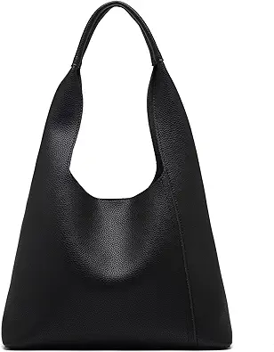 Slouchy Hobo Bags for Women, Shoulder Handbag Purse 2pcs Soft Tote Work Bag PU Leather Top Handle Bag