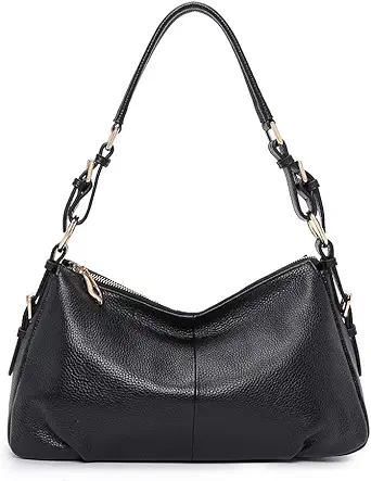 Kattee Soft Leather Hobo Handbags for Women, Genuine Top Handle Bags Vintage Shoulder Purses
