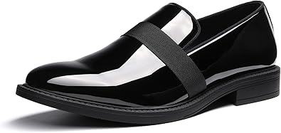 Bruno Marc Men's Dress Tuxedo Shoe Slip-on Classic Patent Leather Loafers