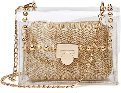 YYW Clear Purse - Stadium Approved Women's Small Crossbody Bag, Clutch, Jelly Handbag