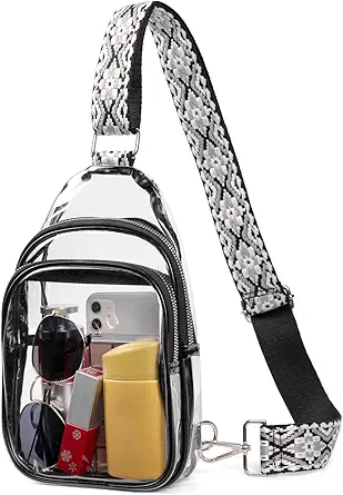 CLUCI Clear Bag for Stadium Events, Clear Crossbody Bag Purses for women stadium Transparent, Concerts Sports