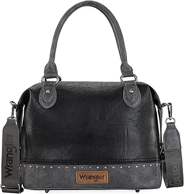 Wrangler Small Doctor Bag for Women Vintage Satchel Bag Western Handbags with Wide Strap