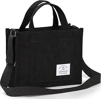 WantGor Tote Bag for Women, Corduroy Crossbody Bags Shoulder Handbag Small Satchel Hobo Bag Purse