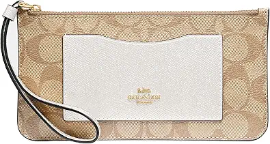 COACH Women's Signature Zip Top Wallet