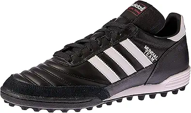 Adidas Men's Mundial Team Soccer Shoes (Black, White - Size 9)