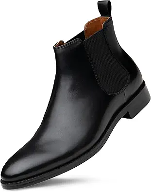 Dunross & Sons Men Jayden Chelsea Boot, Comfortable Leather Boot