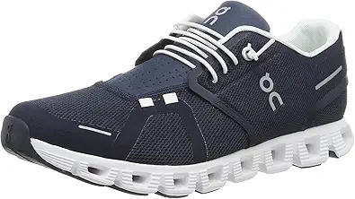 On Men's Cloud 5 Sneakers, Midnight/White, 14 Medium US