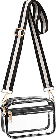 Clear Crossbody Bag Stadium Approved, Small Clear Stadium Bag Purses for Women Concerts Sports Events