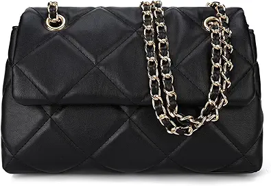 Gladdon Quilted Crossbody Purses for Women Small Ladies Shoulder Bags with Chain Trendy Clutch Purse Cute Designer Bag