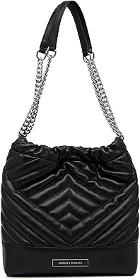 A | X ARMANI EXCHANGE Victoria Small Bucket Bag, Black