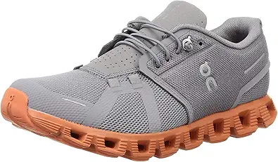 On Men's Cloud 5 Sneakers, Zinc/Canyon, 11.5