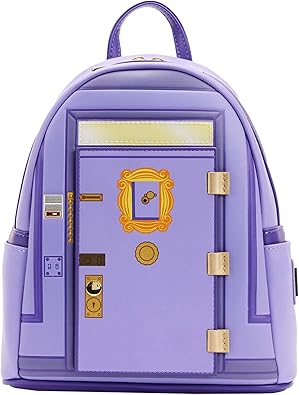 Loungefly Friends TV Series Front Door Chibi Art Womens Double Strap Shoulder Bag Purse