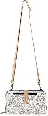 Sakroots Artist Circle Smartphone Crossbody, Lake Flower Garden