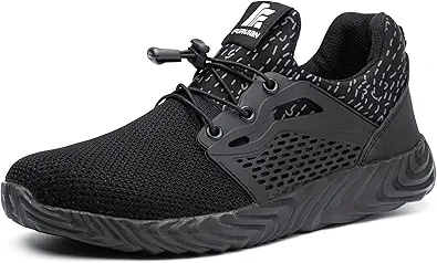 Furuian Steel Toe Indestructible Shoes Men Women Lightweight Puncture Resistant Safety Work Shoes Sneakers for Construction Working Breathable