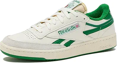 Reebok Club C Revenge Vintage Sneakers Casual Tennis Mens Shoes Size 6 to 15, Chalk/White/Glen Green, 3.5