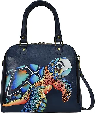 Anna by Anuschka Hand-Painted Leather Organizer Satchel