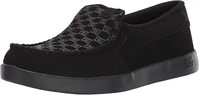 DC Men's Villain 2 Casual Slip On Skate Shoe Slipper, Black, 10