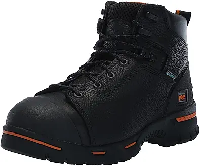 Timberland PRO Men's Endurance 6 Inch Steel Safety Toe Puncture Resistant Waterproof Industrial Work Boot, Black-2024 NEW, 13 W