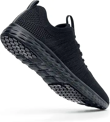 Shoes for Crews Non Slip Work Shoes for Men, Slip Resistant Food Service Sneakers, Safety Shoes for Men, Everlight Black