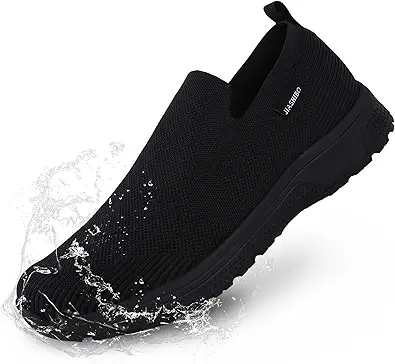 Waterproof Shoes for Men Slip on Non Slip Work Shoes Mens Chef Kitchen Restaurant Shoe Slip Resistant Food Service Rain Shoes Walking Sneakers Lightweight Breathable